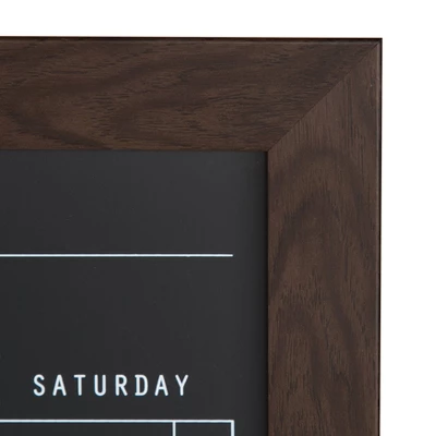 29" X 23" Beatrice Framed Magnetic Chalkboard Calendar Walnut Brown - DesignOvation 2 29" X 23" Beatrice Framed Magnetic Chalkboard Calendar Walnut Brown - DesignOvation - Image 2