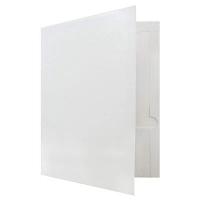 JAM 6pk Glossy Paper Folder 2 Pocket - White 2 JAM 6pk Glossy Paper Folder 2 Pocket - White - Image 2