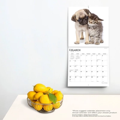 Browntrout 2024 Wall Calendar 12"x12" Kittens & Puppies 3 Browntrout 2024 Wall Calendar 12"x12" Kittens & Puppies - Image 3