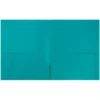JAM 6pk POP 2 Pocket School Presentation Plastic Folders Teal