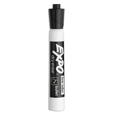 EXPO Low Odor Dry Erase Marker Bullet Tip Black Dozen 82001 2 EXPO Low Odor Dry Erase Marker Bullet Tip Black Dozen 82001 - Image 2