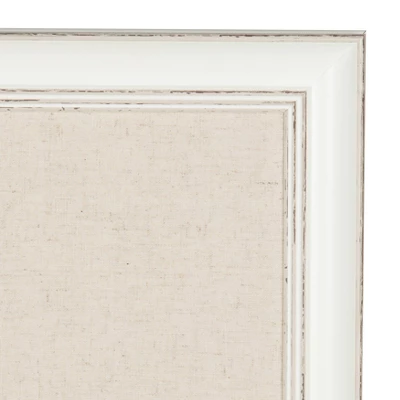 23" X 29" Macon Framed Linen Fabric Pinboard White - Kate And Laurel 2 23" X 29" Macon Framed Linen Fabric Pinboard White - Kate And Laurel - Image 2