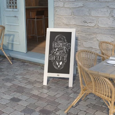 Emma And Oliver Rustic Vintage Double-Sided Folding Magnetic Chalkboard With 8 Chalk Markers, 10 Chalkboard Stencils, Eraser And 2 Rustic Magnets 1 Emma And Oliver Rustic Vintage Double-Sided Folding Magnetic Chalkboard With 8 Chalk Markers, 10 Chalkboard Stencils, Eraser And 2 Rustic Magnets