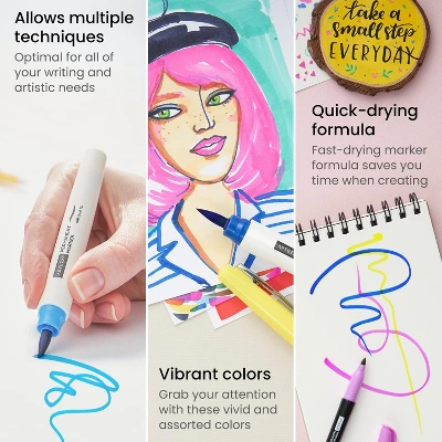 Arteza Ultimate Permanent Marker Set, Assorted Nibs - 80 Pack 4 Arteza Ultimate Permanent Marker Set, Assorted Nibs - 80 Pack - Image 4