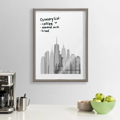 18" X 24" Blake New York Cityscape By Jake Goossen Framed Printed Glass Gray - Kate & Laurel All Things Decor 4 18" X 24" Blake New York Cityscape By Jake Goossen Framed Printed Glass Gray - Kate & Laurel All Things Decor - Image 4