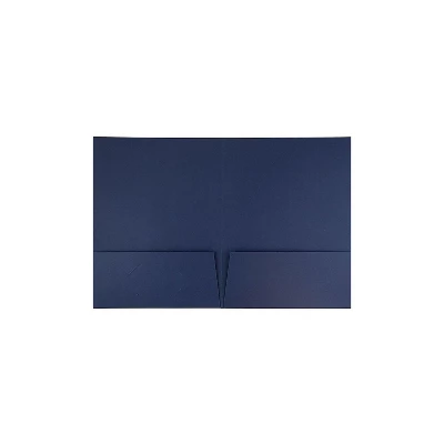 JAM Paper 2-Pocket Presentation Folders Navy Linen 100/Box 26982B 3 JAM Paper 2-Pocket Presentation Folders Navy Linen 100/Box 26982B - Image 3