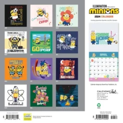 Browntrout 2024 Wall Calendar 12"x12" Minions