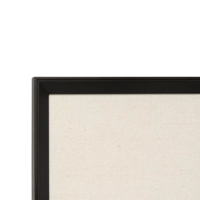 17" X 28" Linen Natural Framed Pinboard Black - Sheffield Home 3 17" X 28" Linen Natural Framed Pinboard Black - Sheffield Home - Image 3