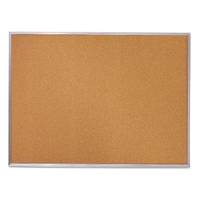 Mead Cork Bulletin Board 36 X 24 Silver Aluminum Frame 85361 1 Mead Cork Bulletin Board 36 X 24 Silver Aluminum Frame 85361