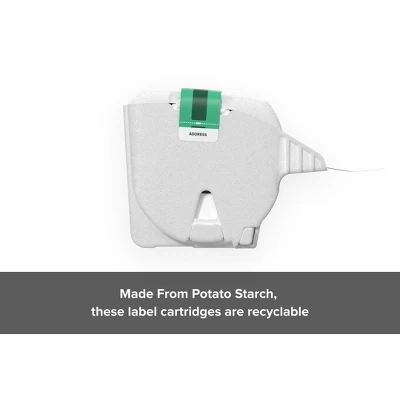 Zebra ZSB Series Address Labels - Potato Starch-Based, Recyclable Label Cartridge - Versatile, Cloud-Based Adhesive Labels For Printer - 2.25x0.75" 1 Zebra ZSB Series Address Labels - Potato Starch-Based, Recyclable Label Cartridge - Versatile, Cloud-Based Adhesive Labels For Printer - 2.25x0.75"