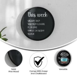 Merrick Lane Set Of 2 Round Magnetic Chalkboards With Erasers And Chalk And Solid Wood Frame -Smart Stationery Deals Store GUEST d0bcb16c 875c 41d9 86a4 c2596b83dc51