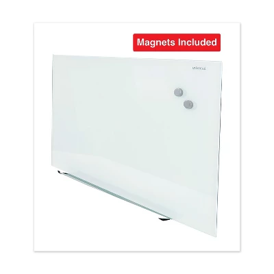 Universal Frameless Magnetic Glass Marker Board 36" X 24" White 43202 3 Universal Frameless Magnetic Glass Marker Board 36" X 24" White 43202 - Image 3