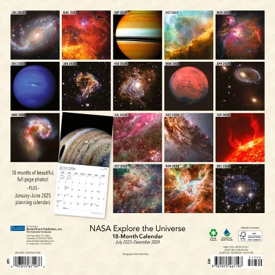 Plato 2023-2024 Wall Calendar 12"x12" NASA Explore The Universe 1 Plato 2023-2024 Wall Calendar 12"x12" NASA Explore The Universe