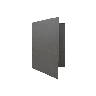 JAM Paper Two-Pocket Textured Linen Business Folders Gray 3084D 3 JAM Paper Two-Pocket Textured Linen Business Folders Gray 3084D - Image 3