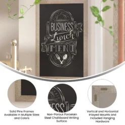 Emma And Oliver Framed Decorative Wall Hanging Chalkboard With Magnetic Surface For Weddings, Parties, Showers And More 14 Emma And Oliver Framed Decorative Wall Hanging Chalkboard With Magnetic Surface For Weddings, Parties, Showers And More -Smart Stationery Deals Store GUEST d502ff1c 1a56 41d0 8415 587d5f76e940