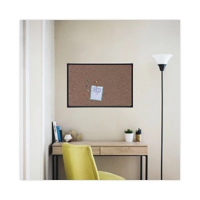 UNIVERSAL Tech Cork Board 36 X 24 Cork Black Plastic Frame 43022 5 UNIVERSAL Tech Cork Board 36 X 24 Cork Black Plastic Frame 43022 - Image 5