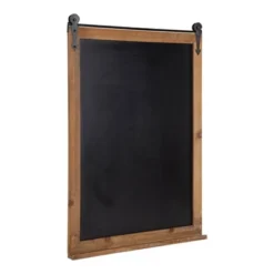 21.5" X 2" Cates Barn Door Wood Framed Chalkboard Rustic Brown - Kate And Laurel