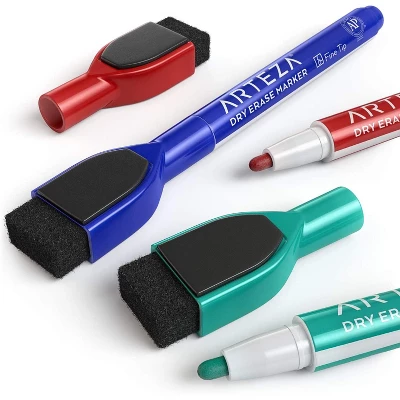 Arteza Dry Erase Markers, Fine Tip (Red, Blue, Green, Black) For The Classroom, Office, Home, Or School - 60 Pack 2 Arteza Dry Erase Markers, Fine Tip (Red, Blue, Green, Black) For The Classroom, Office, Home, Or School - 60 Pack - Image 2