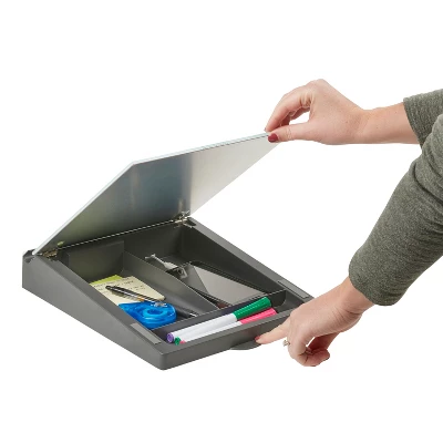 ECR4Kids MessageStor Dry Erase Memo Station, Desktop Whiteboard With Storage And Built-In Organizer 6 ECR4Kids MessageStor Dry Erase Memo Station, Desktop Whiteboard With Storage And Built-In Organizer - Image 6