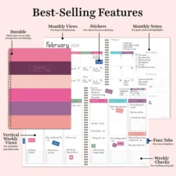 TF Publishing 2024 Weekly/Monthly Planner 11"x9" Pink Plum Blush & Petal 12 TF Publishing 2024 Weekly/Monthly Planner 11"x9" Pink Plum Blush & Petal -Smart Stationery Deals Store GUEST e0b0b7b3 4e86 4c14 a08e 74c25c75c625
