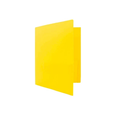 JAM Paper Heavy Duty Matte 2-Pocket Folder Yellow 108/Box 383HYEB 4 JAM Paper Heavy Duty Matte 2-Pocket Folder Yellow 108/Box 383HYEB - Image 4