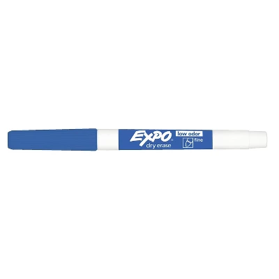 Expo Dry Erase Markers Fine Tip Blue 12/Pack (86003) 2 Expo Dry Erase Markers Fine Tip Blue 12/Pack (86003) - Image 2