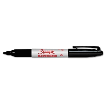 Sharpie Industrial Permanent Markers Fine Tip Black Dozen (13601A) 1 Sharpie Industrial Permanent Markers Fine Tip Black Dozen (13601A)