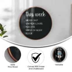 Emma And Oliver Round Wall Mounted Magnetic Chalkboards With Eraser And Chalk -Smart Stationery Deals Store GUEST e6455c98 86ac 4297 af32 6645fca58dd0