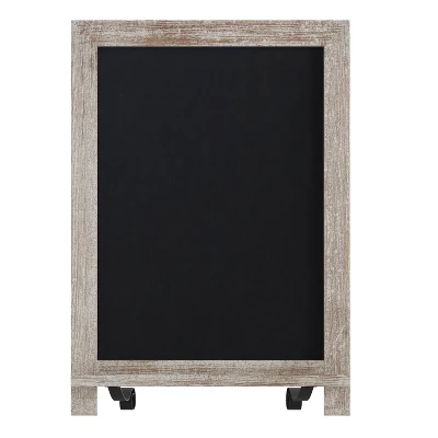Emma And Oliver Rustic Vintage Tabletop Or Wall Hanging Chalkboard With Magnetic Surface And Folding Legs 7 Emma And Oliver Rustic Vintage Tabletop Or Wall Hanging Chalkboard With Magnetic Surface And Folding Legs - Image 7