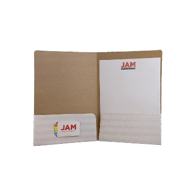 JAM Paper Corrugated Two-Pocket Fluted Folders White 88506D 2 JAM Paper Corrugated Two-Pocket Fluted Folders White 88506D - Image 2