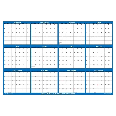 SwiftGlimpse 2024 Yearly Wall Calendar & Planner 24"x36" Navy Blue 2 SwiftGlimpse 2024 Yearly Wall Calendar & Planner 24"x36" Navy Blue - Image 2