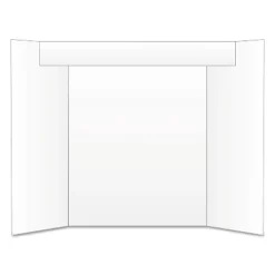 Eco Brites Too Cool Tri-Fold Poster Board 24 X 36 White/White 27367