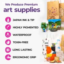 PINTAR Premium Acrylic Paint Pens - 4 (0.7mm), 4(1.0mm) & 4(5.0mm) Fine Tip Pens For Rock Painting, Ceramic Glass, Wood, Glass (12 Black) 14 PINTAR Premium Acrylic Paint Pens - 4 (0.7mm), 4(1.0mm) & 4(5.0mm) Fine Tip Pens For Rock Painting, Ceramic Glass, Wood, Glass (12 Black) -Smart Stationery Deals Store GUEST eaed2fac aa07 4a69 9436 bab6e67d38de 1