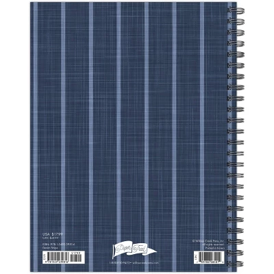 Willow Creek Press 2024 Weekly Planner 8.5"x6.5" Softcover Denim Stripe 1 Willow Creek Press 2024 Weekly Planner 8.5"x6.5" Softcover Denim Stripe