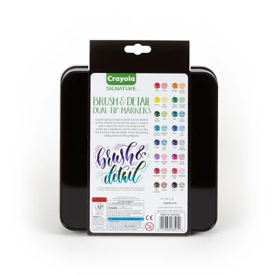 Crayola Signature 16ct Brush & Detail Dual Tip Markers - 32 Colors 5 Crayola Signature 16ct Brush & Detail Dual Tip Markers - 32 Colors - Image 5