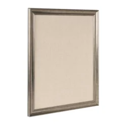 23" X 29" Macon Framed Linen Fabric Pinboard Silver - Kate And Laurel