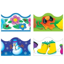 Trend Terrific Trimmers Pre-cut Reusable Four Seasons 156' Multi 92914