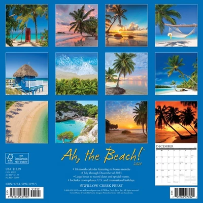 Willow Creek Press 2024 Wall Calendar 12"x12" Ah The Beach! 1 Willow Creek Press 2024 Wall Calendar 12"x12" Ah The Beach!