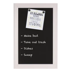 27.5" X 18.5" Bosc Framed Magnetic Chalkboard White - DesignOvation -Smart Stationery Deals Store GUEST f18ee791 ff01 4c6a 9417 e58885e769c9