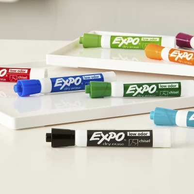 Expo 9pk Dry Erase Marker Starter Set With Eraser & Fine/Ultra Fine/Chisel Tips Multicolored 7 Expo 9pk Dry Erase Marker Starter Set With Eraser & Fine/Ultra Fine/Chisel Tips Multicolored - Image 7