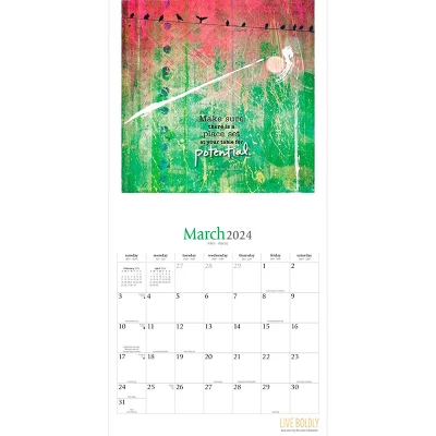 Brush Dance 2024 Wall Calendar 12"x12" Live Boldly 2 Brush Dance 2024 Wall Calendar 12"x12" Live Boldly - Image 2